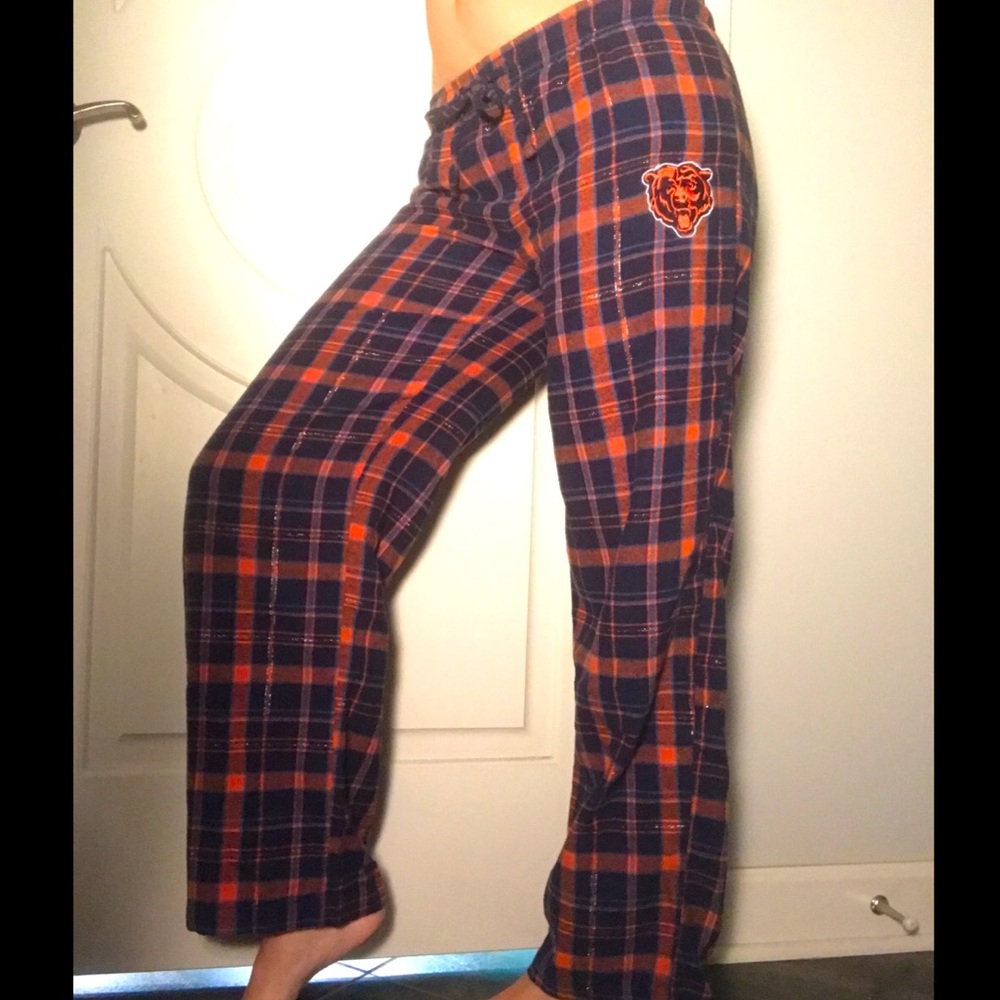 🎉HOST PICK🎉 NFL Team Apparel Orange and Blue Plaid Pants, Sz. M